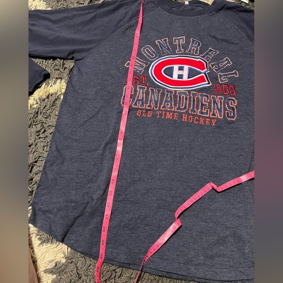 Old Time Hockey Montreal Canadiens Habs Jersey Long Sleeve Tshirt - Picture 7 of 8